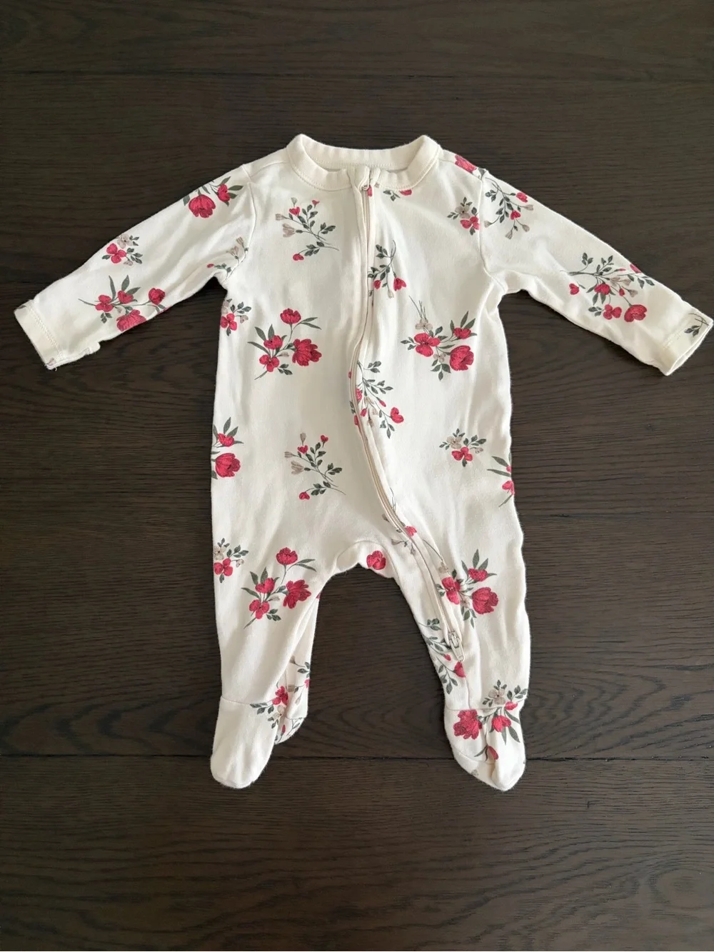 Old Navy Flower Sleep & Play Footie (0-3M)